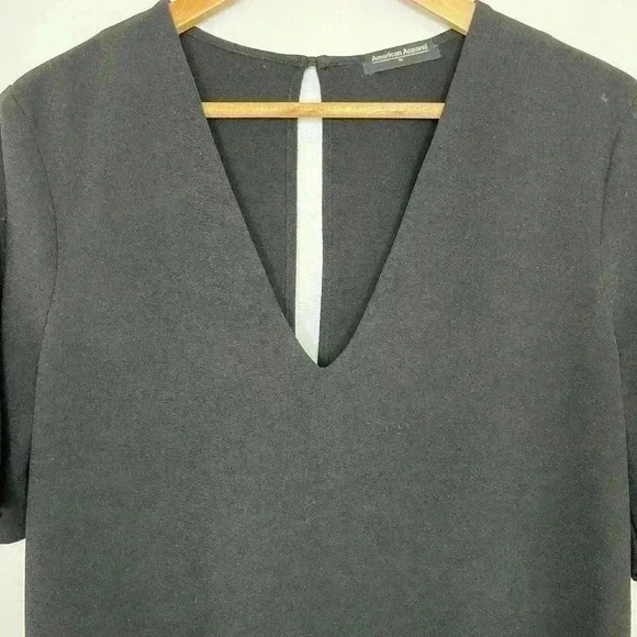 American Apparel Black Dress With Long  Keyhole Back - Picture 2 of 8